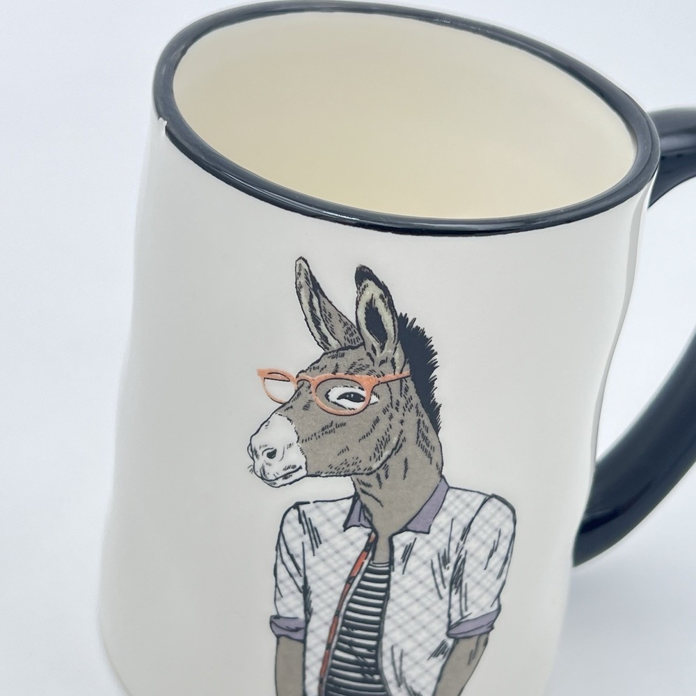 Hipster Donkey Ceramic‎ Mug 16oz Anthropomorphic Signature Housewares Coffee